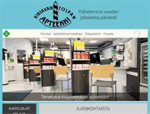 Tablet Screenshot of kirjavantolpanapteekki.fi